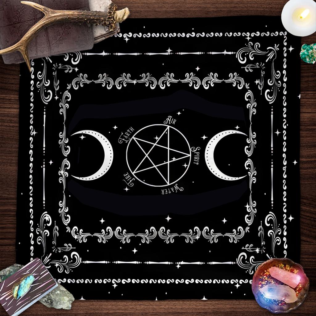 Altar Cloth Tarot Table Cover Starry Twelve Constellations Love Career Oracle Card Tablecloth Moon Tarot Table Cloth Divination
