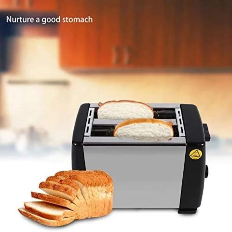 750w Electric 2-piece Household Toaster With Removable Bread Crumb Tray, 6-speed Toast Set For Baking Puff Waffles, Etc.