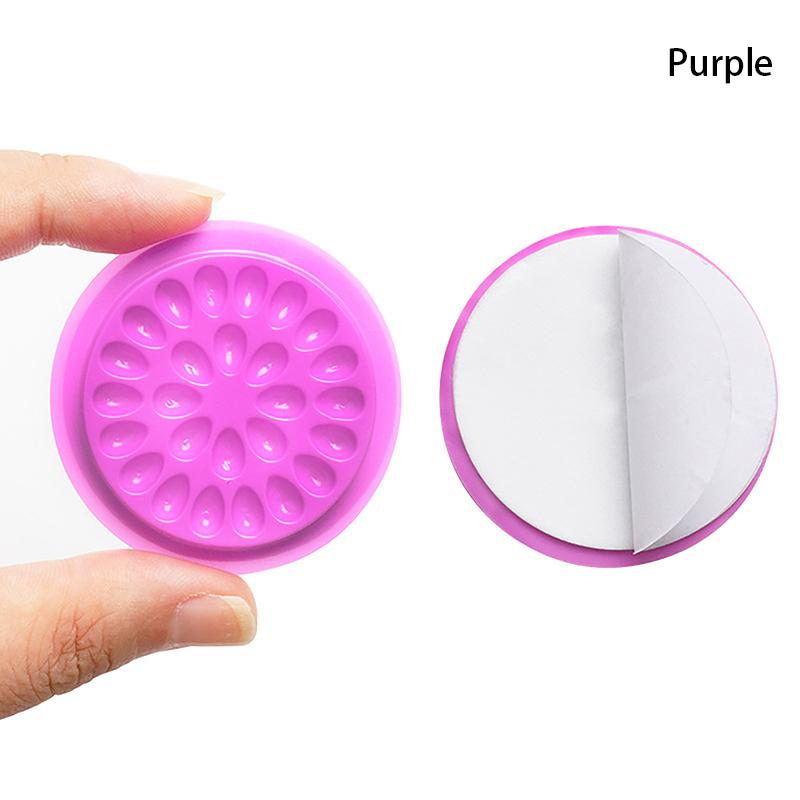 20 Stücke Kleberhalter für falsche Wimpern, Kunststoff-Wimpernkleberhalter, Tablett, Wimpernverlängerungspalettenpads, Wimpernverlängerungswerkzeug, Salon