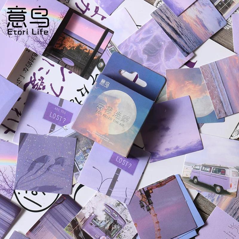

1 box Green Landscape Aesthetic Stickers INS Style Stickers Retro flower Scrapbooking Label Diary Stationery stickers
