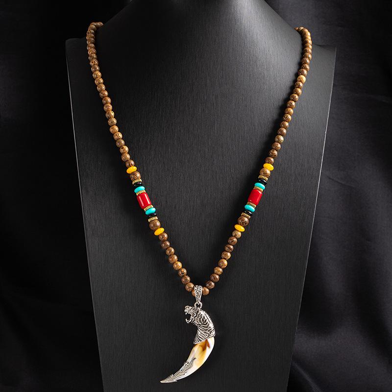 Tibetan Ethnic Sweater Chain Zen Bodhi Necklace: Unisex Retro Scenic Accessory