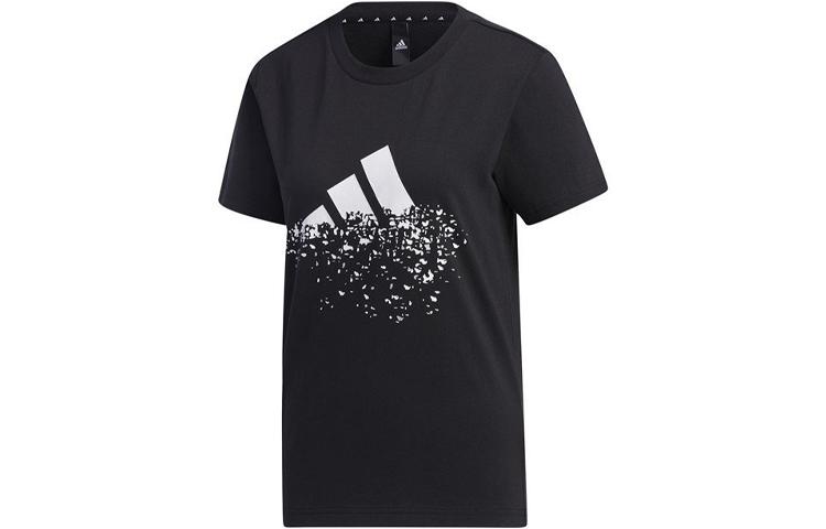 

Adidas T Shirts Women s Black Crew Neck Moderate Straight Fit GP0599 M