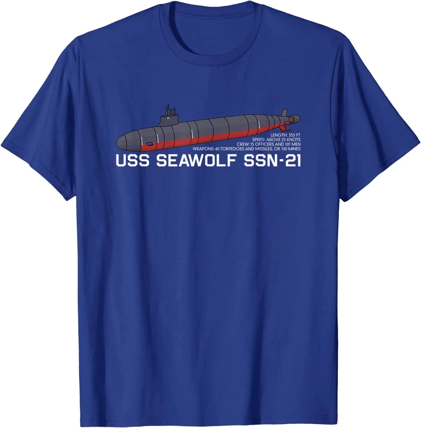 USS Seawolf SSN21 UBoot Men TShirt Short Sleeve Casual 100 Cotton ONeck Summer TShirt Size S3XL S