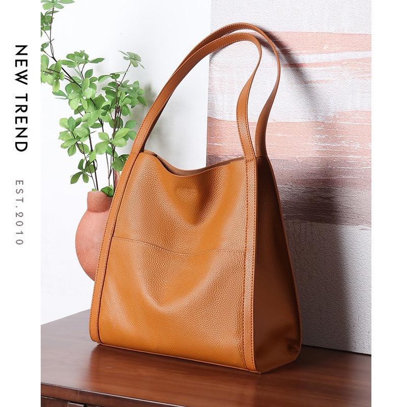 Large Capacity Female Commuter Bucket Bag Premium Sense One-shoulder Tote Bag