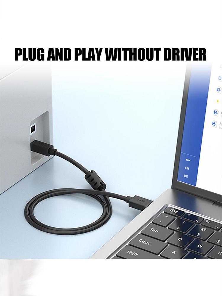 0.5/1/1.5/2/3M 7ft High Speed USB 2.0 Cable Male a To B Printer Cord for Computer Laptop Keyboard Printer Monitor Home Use