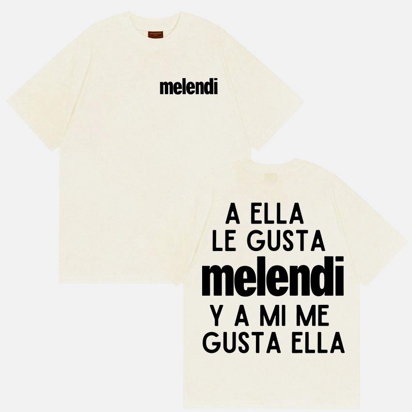 Rapper Melendi AELLALE GUSTA 2025 Album Print T Shirt Men Women Casual Fashion Pure Cotton Short Sleeve Tops T-shirts Streetwear