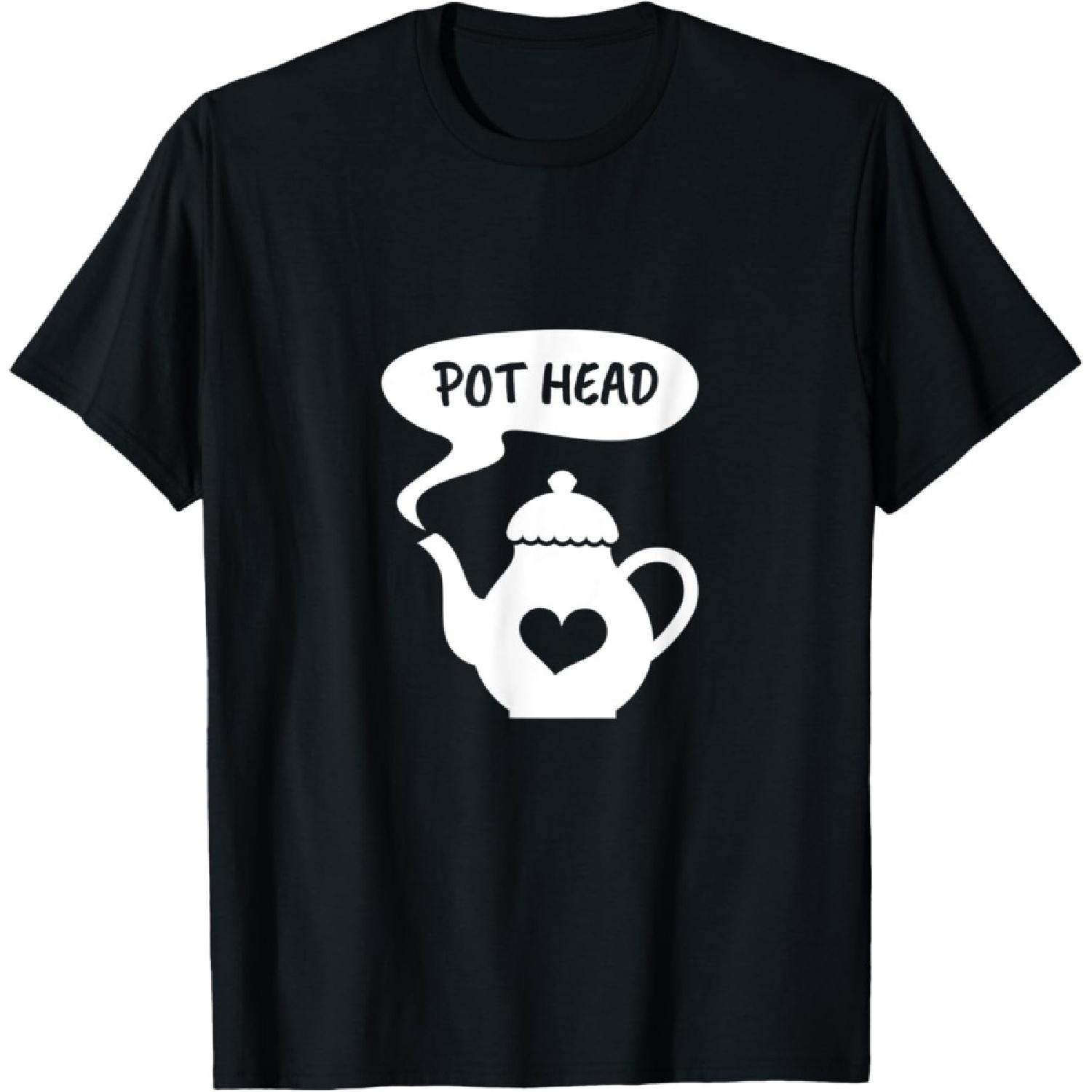 

Жіноча футболка з гумором для любителів чаю та Pot Head XXXXXL чорний