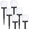 Duże Lampy Ogrodowe 6X Lampki Solarne Led Kula 10Cm Wbijane Zestaw 6 Sztuk