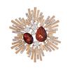 European and American Retro Alloy Diamond-studded Flower Brooch Fashionable Large Flower for Formal Dress