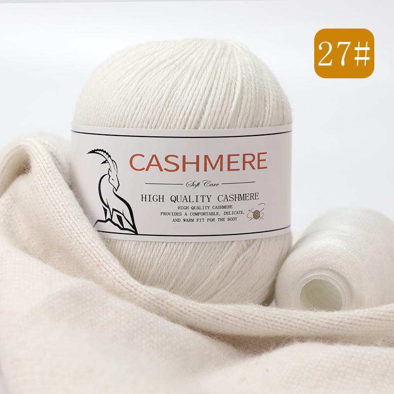 Alashan Cashmere Yarn: 6+6 Goat, Mink Blend, Medium-Thick Hand-Knitting Yarn for Scarves
