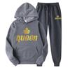 Hot-selling Fleece Pullover Hoodie Sweatpants Set Men and Women Youth Fashion Casual Letter Printing 2-piece Set