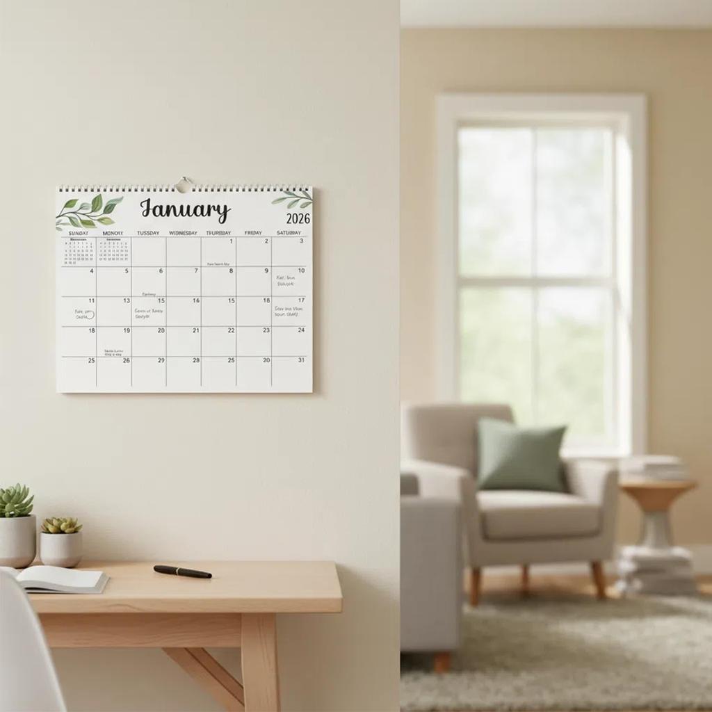 2026-2027 Wall Calendar, Monthly Planner January-December, 14 x 11 Inches Large Size with Extra-Large Writing Space, 120gsm Thick Paper, Specifically