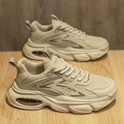 Summer Men's Shoes New Breathable Shoes Men's Trend Versatile Platform Sports Shoes Casual Running Trendy Shoes