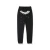 Sp5der 555555 Hoodie Sweatpants Set Rhinestone Spider Web Letter Print Casual Streetwear Youth