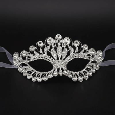 Elegant Decor Rhinestone Rhinestone Face Mask Half Face Cosplay Veil Crystal Face Jewelry Hollow Eye Mask Bridal Celebration