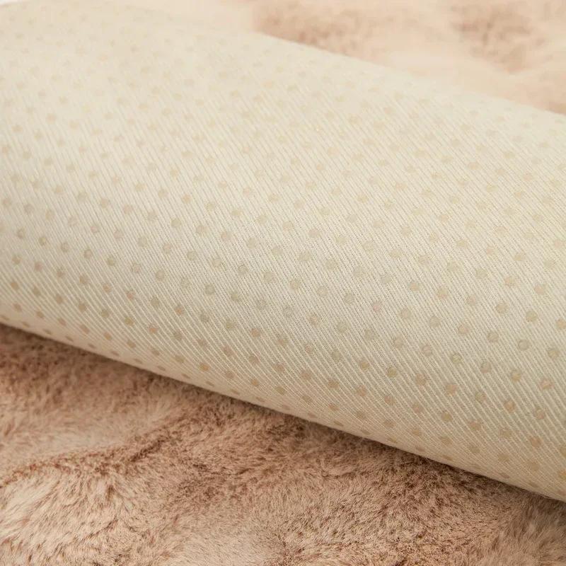 Rabbit Plush Sofa Cover for Living Room Soft Comfortable Plush Sofa Cushion Non-slip Universal L Shape Couch Covers Towel Home