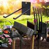 Wall Hanging Garden Tool Rack Metal Construction For Balcony Shed Storage Organizer for Shovel Rake Broom