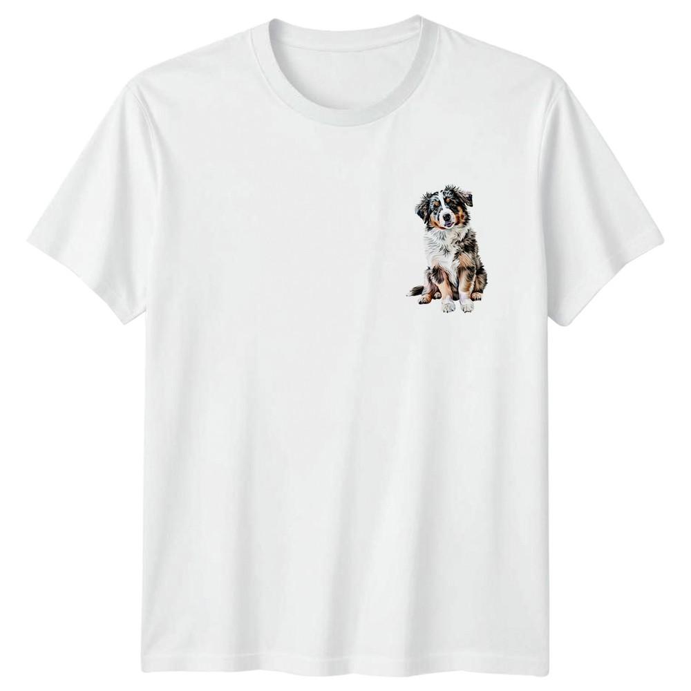Australian Shepherd Puppy Dogs Animals Unisexs TShirt Unisex Tee Graphic Unisex Top S