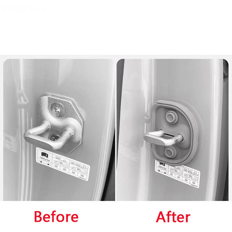 For Geely EX2 EMAS 5 Xingyuan 2025 2026 Silicone Protective Cover for The Door Lock Catch Cover Automobile Modification Supplies