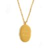 E.B.belle Tarnish Free Irregular Personality 12 Months Flower Pendant Necklace Stainless Steel Gold Plated Birthstone Necklace