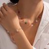  Ins Niche Design Stainless Steel Handmade Colorful Small Flower Chain Bracelet Suitable for Summer Beach