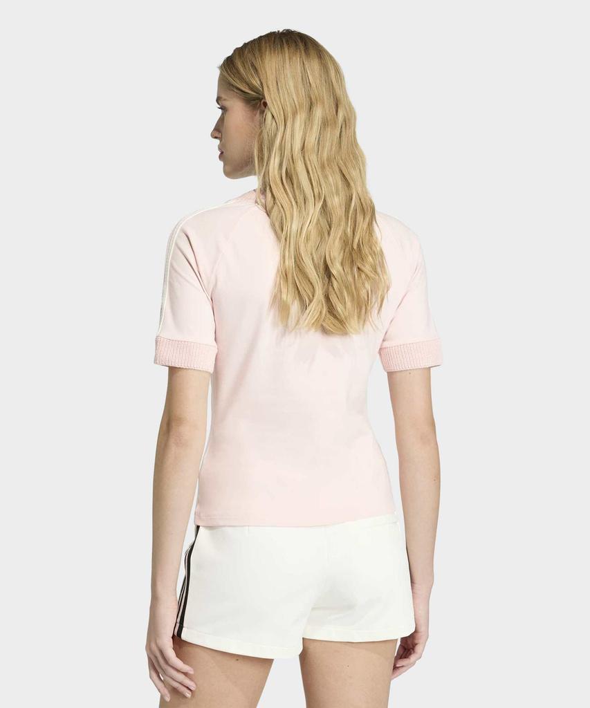 adidas Cali Knit Crochet Detail T-Shirt - Sandy Pink / Kd4317