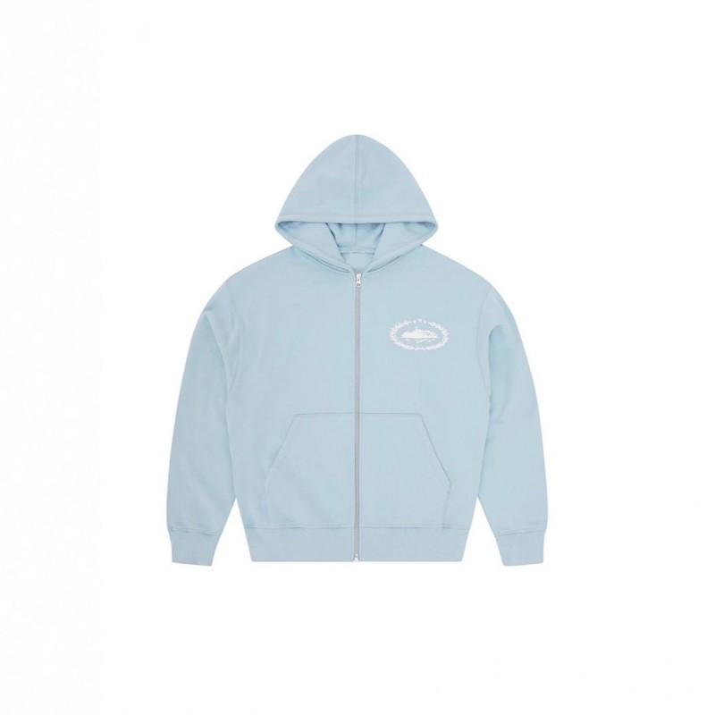Corteiz Alcatraz Streetwear Hooded Zip-Up Sweatshirt Loose Jogger Set Women