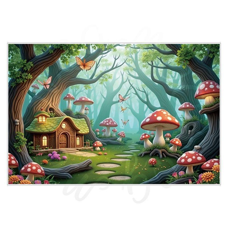 Spring Green Forest Photography Backdrop Fairy Princess Pet Landscaping Photo Backdrop