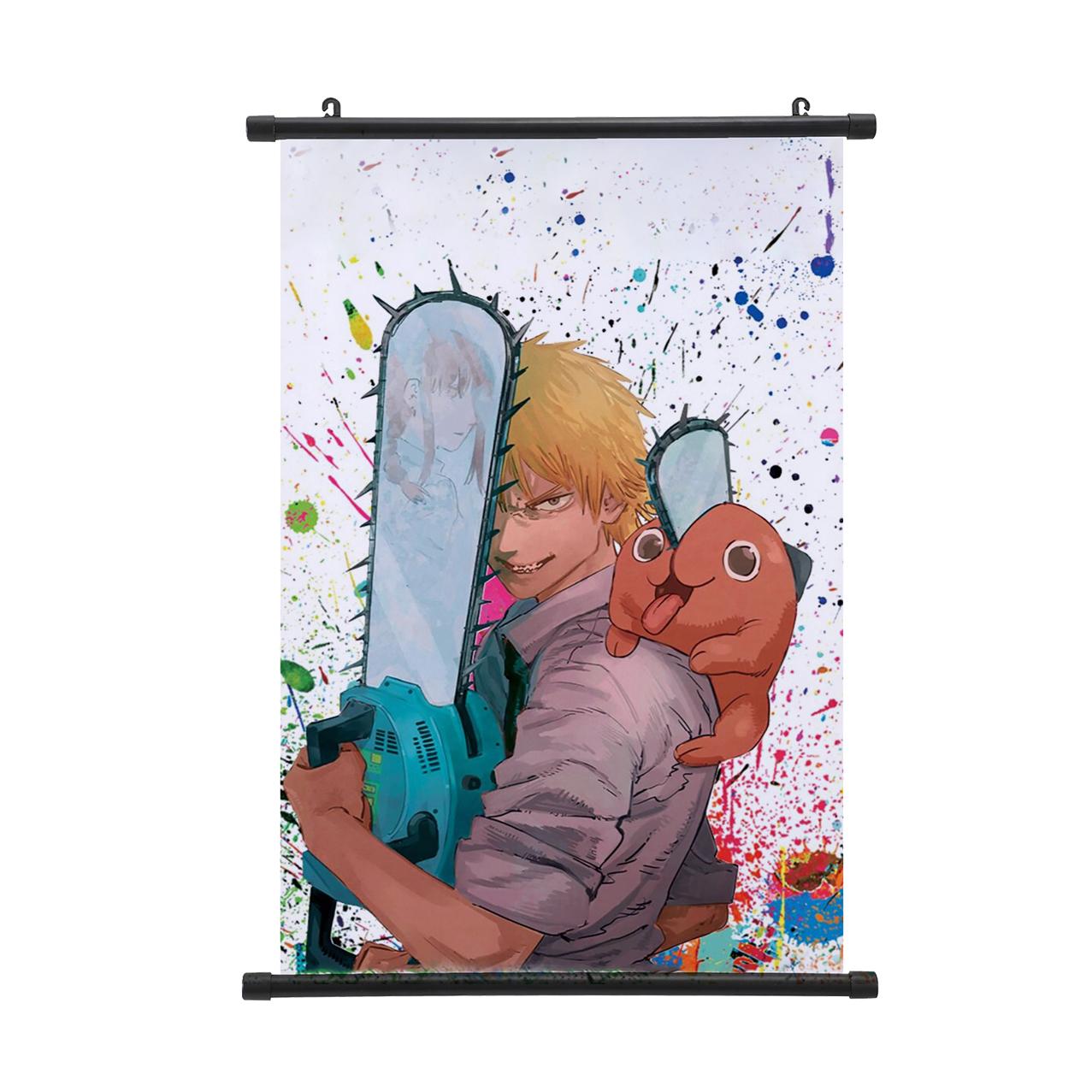 

Аниме Человек-бензопила Скролл-постер Почита Косплей Настенная декоративная картина Домашний декор Гостиная Спальня Украшение 30*45cm темно-синий