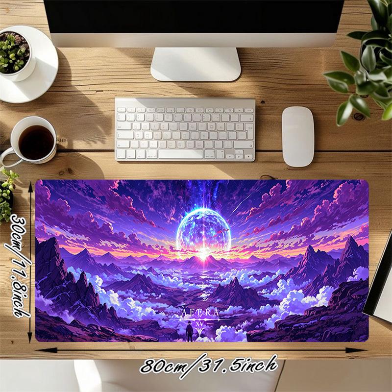 Celestial Journey Xl Gaming Mouse Pad Nonslip Rubber Base Stitched Edge Waterproof Desk Mat For Pc Laptop Gamer Office Computer Accessories C929480