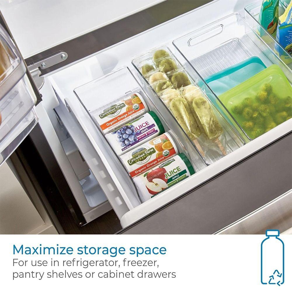 Transparent Transparent Storage Tray Water Bottle Organizer  for Refrigerator or Pantry
