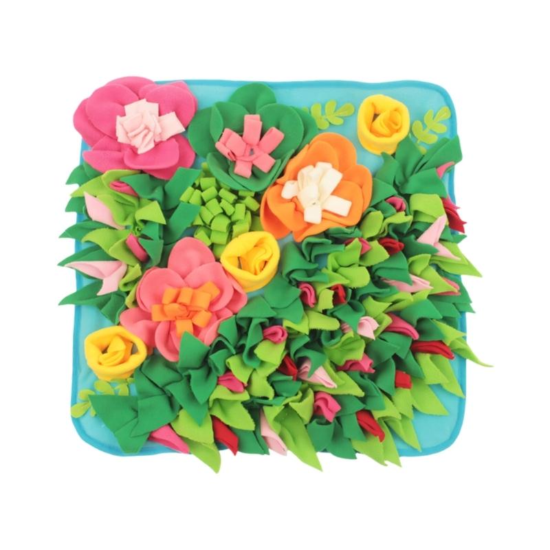Dog Toy Snuffle Pad Colorful Treat Dispensing Interactive Chew Toy Relieving Stress Snuffle Mat for Large Dogs
