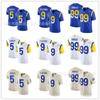 NFL Football Jersey Rams Team 5 Ramsey 9 Stafford 99 Donald Cotton Sports Fan Apparel Men Women Winter