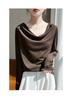 Elegant French One-Shoulder Knit Sweater - Women's Autumn/Winter Loose Collar, Warm and Stylish