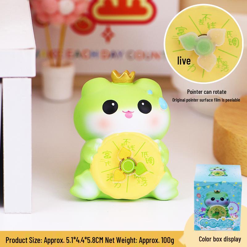 Lucky Capybara & Frog Pancake Desk Ornament – Car Interior Decoration & Christmas Gift Licensed