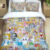 3D Printed Cartoon L-Lankybox Bedding Sets Foxy Boxy Quilt Cover And Pillowcases Cute Duvet Cover For Children Boys Girls