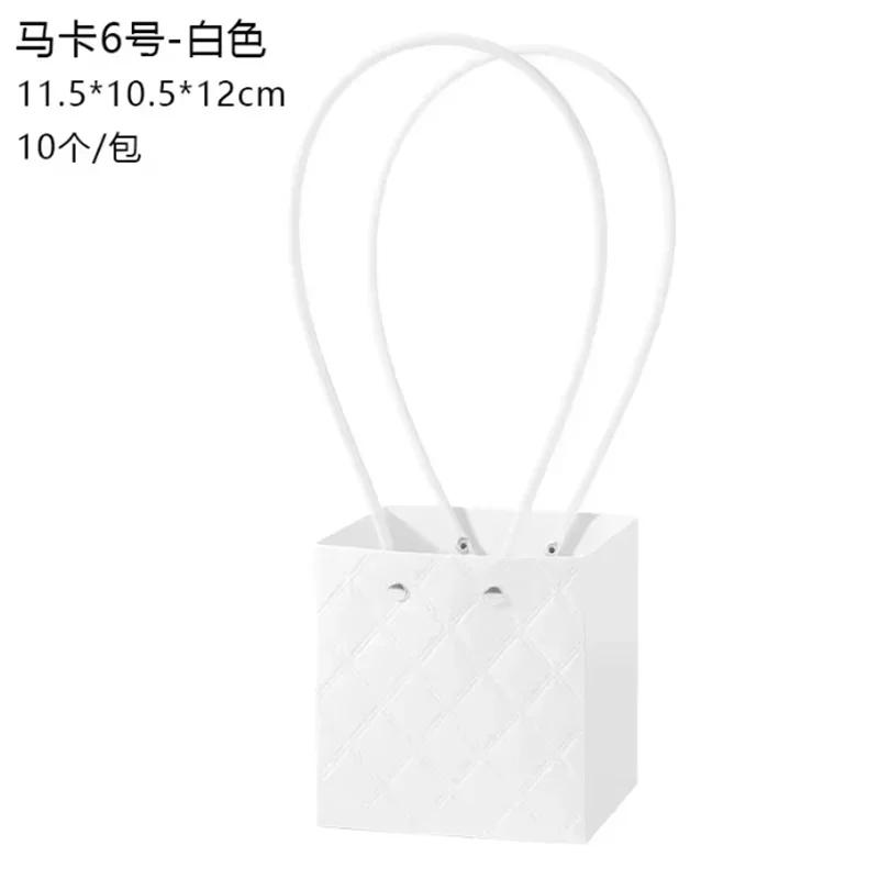 Festa de Casamento Rosa Flor Caixa de Presente Buquês de Flores Embalagem Caixa de Papel Sacola de Transporte Cesta de Armazenamento Dia dos Namorados Aniversário 10 PEÇAS