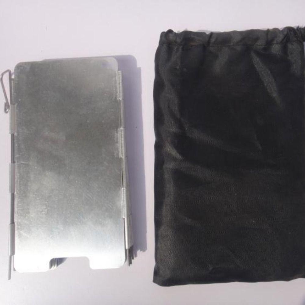 9 Plates Camping Cooking Wind Shield Foldable Camping Equipment Camp Stove Windshield  Travel