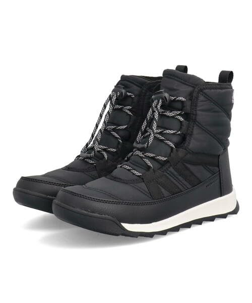 Sorel Youth Whitney 2 Plus Lace WP Kids' Snow Boots, NY5173, Black/Sea Salt, Size 20.0cm, Boys' Athletic and School Shoes