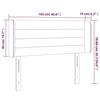 VidaXL LED Headboard Bedroom Furniture Single Bed Accessory Headboard Interior Taupe 3123370