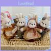 Rabbit Plush Toy Doll Clothes Couple Key Chain Backpack Accessory Gift Birthday