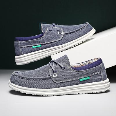 Mocasines informales sin cordones para hombre Zapatos elásticos de lona