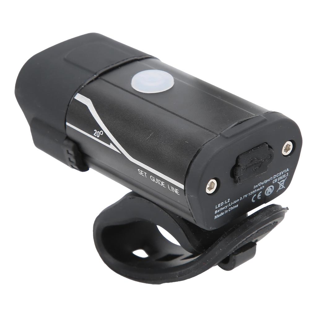 Bike Headlight USB Rechargeable Portable Long Battery Life Warning Light for Night Riding