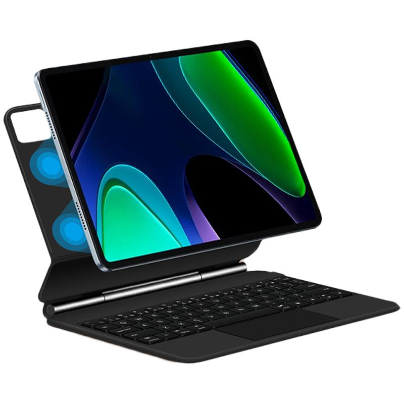 

For Xiaomi Pad 6 Magnetic Floating Bluetooth-compatible Keyboard+Leather Tablet Case A