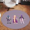 Huntrix (222) Round Office Rug Decorative Floor Rug for Office Bedroom Living Room and Home Space
