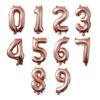 Wedding Party Decoration Supplies Big Size 16 Inch Rose Gold Digital Balloon 0-9 Number Balloons
