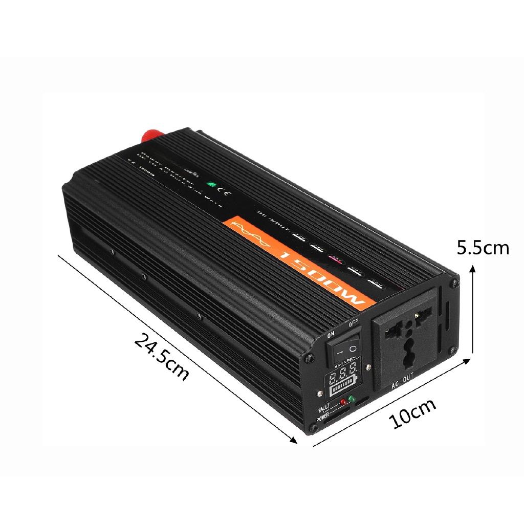 Pure Sine Wave Inverter 1500W 50HZ DC12V/24V/48V To AC220V Power Converter Booster For Car Inverter