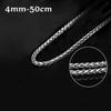 Cool Choker Silver Color Stainless Steel Necklace Metal Collar Heavy Link Braided Wheat Chain