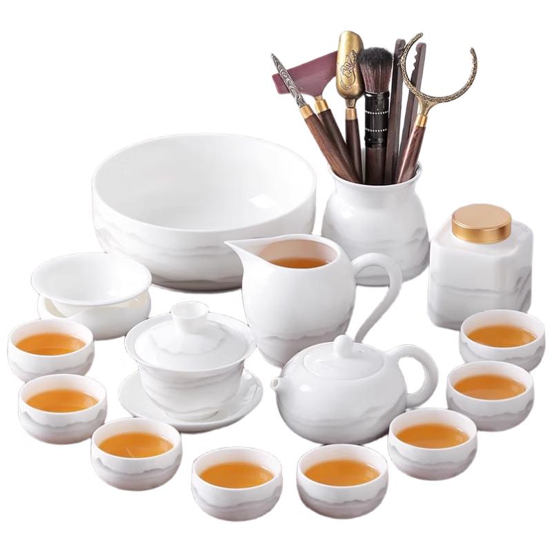 Premium Dehua White Porcelain Kung Fu Tea Set