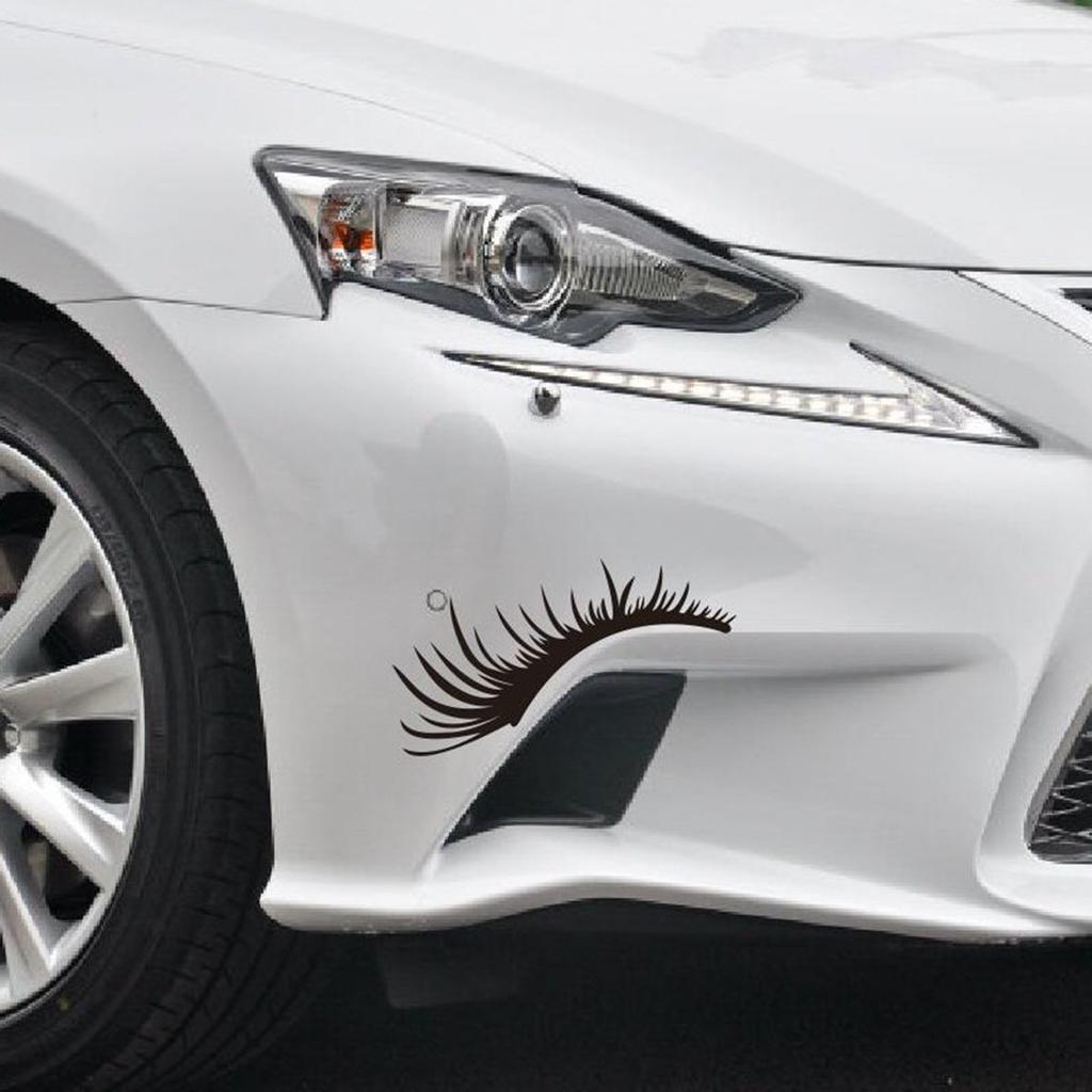 Car Headlights Stickers Black Car Eyelashes Car-Styling Decorative Sticker 2 pairs Car Eyelashes